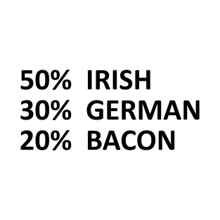 20% Bacon T-Shirt - Funny - Black Lettering T-Shirt