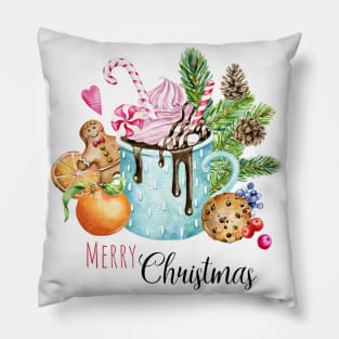 Christmas Hot Chocolate Cup Pillow