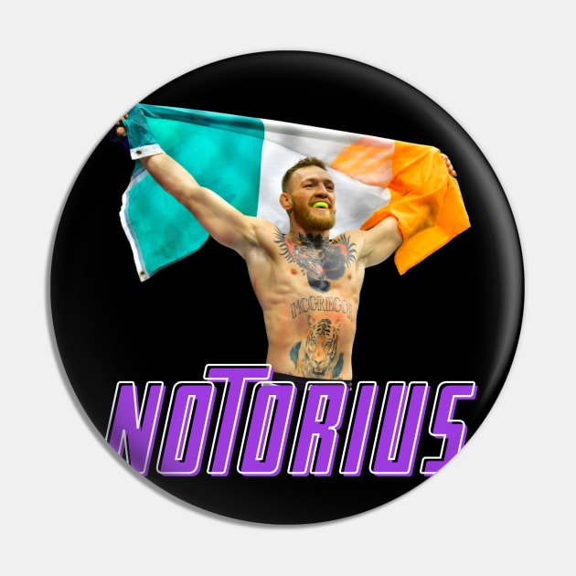 CONOR MCGREGOR NOTORIUS UFC IRELAND FLAG Pin by Roymerch