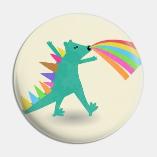 Rainbow dinosaur Pin