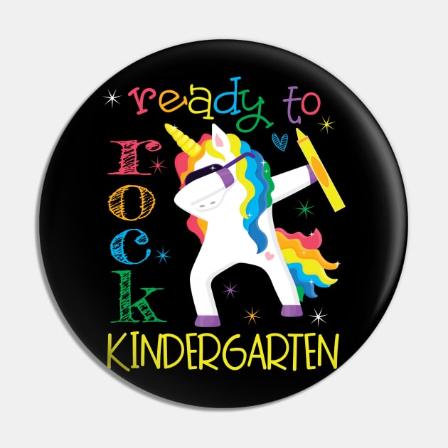 Dabbing Ready To Rock Kindergarten Unicorn 1st Day Of School Pin by Kimmicsts