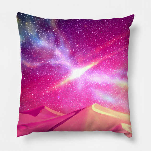 Starlit desert Pillow by KucingKecil