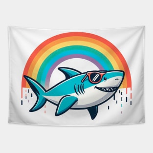 Shark on the Rainbow Tapestry