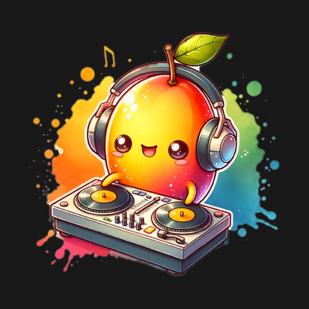 Cute Kawaii Mango DJ by The Jumping Cart