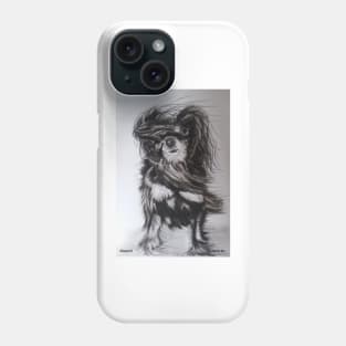 Dog on a 'Windy day' Phone Case