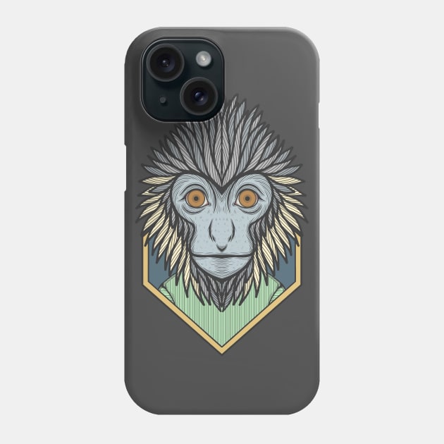 Northern White Cheeked Gibbon Phone Case by milhad