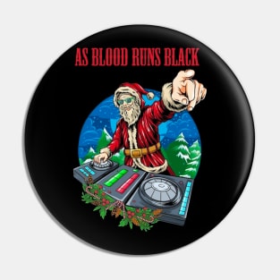 AS BLOOD RUNS BLACK BAND XMAS Pin