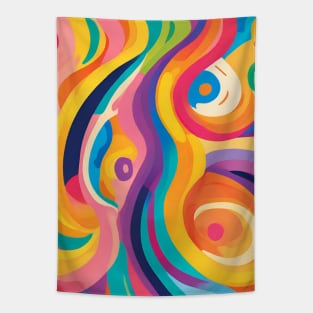 Abstract colorful swirls Tapestry