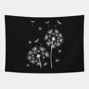 Dandelions floating free Tapestry