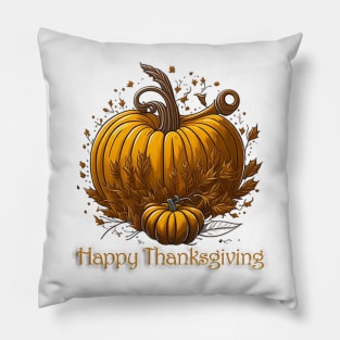 Happy Thanksgiving Greetings Pillow