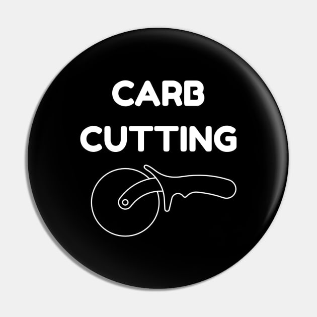 Funny Workout Carb Cutting T-Shirt Funny Diet Pizza Cutter Pin by TellingTales