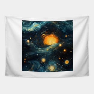 Van Gogh Starry Night Outer Space Pattern 10 Tapestry