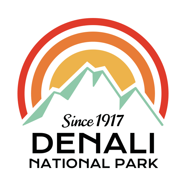 Denali National Park Retro Sticker by roamfree