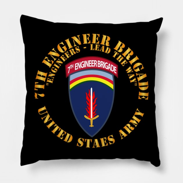 7th Engineer Bde - US Army w Tab X 300 Pillow by twix123844
