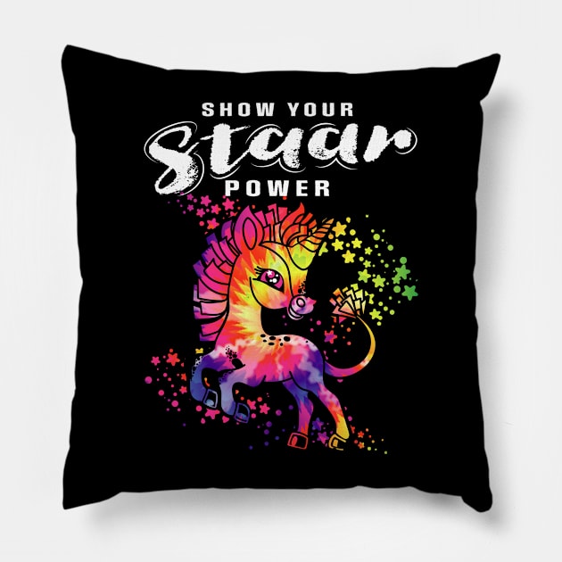 Exam Testing Day Show Your STAAR Power, Tie Dye Teacher Pillow by PunnyPoyoShop