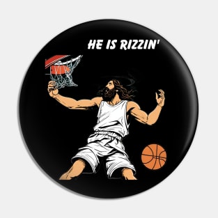 He is Rizzin funny Jesus Pin