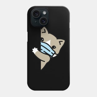 Black Cat Face Mask Phone Case