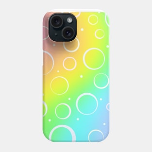 Rainbow Gradient Design with White Circles! Phone Case