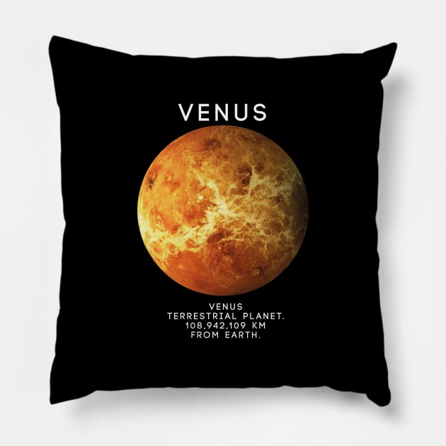 Venus Planet Pillow by NordicAmber