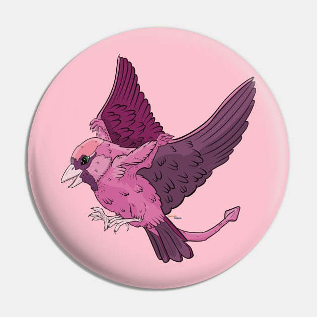 Punimals - Sparrow-dactyl Pin by tygerwolfe