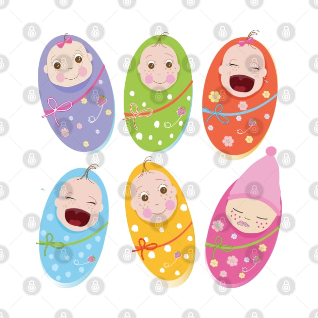 Cute swaddle babies by GULSENGUNEL