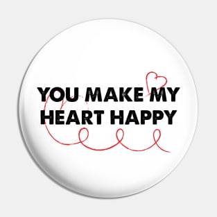 You Make My Heart Happy Kids Valentine Pin