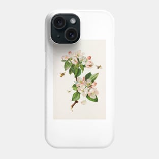 Apple Blossoms and bees - Botanical Illustration Phone Case