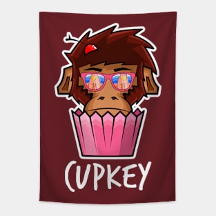 Cup Monkey Tapestry