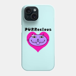 PURRecious - purple Phone Case