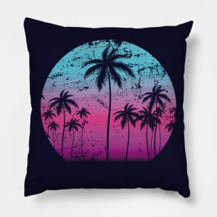 Sundown - 90's surf purple grunge edition Pillow