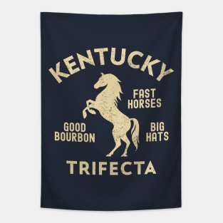 Kentucky Trifecta - Fast Horses, Big Hats, & Good Bourbon Tapestry