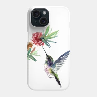 Hummingbird and Flower Phone Case