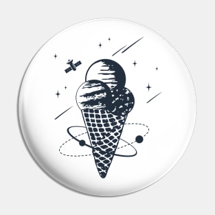 Ice Cream In Space. Double Exposure Pin