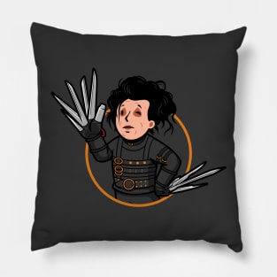 Cute Gothic 80's Movie Scissor Hand Cartoon Pillow