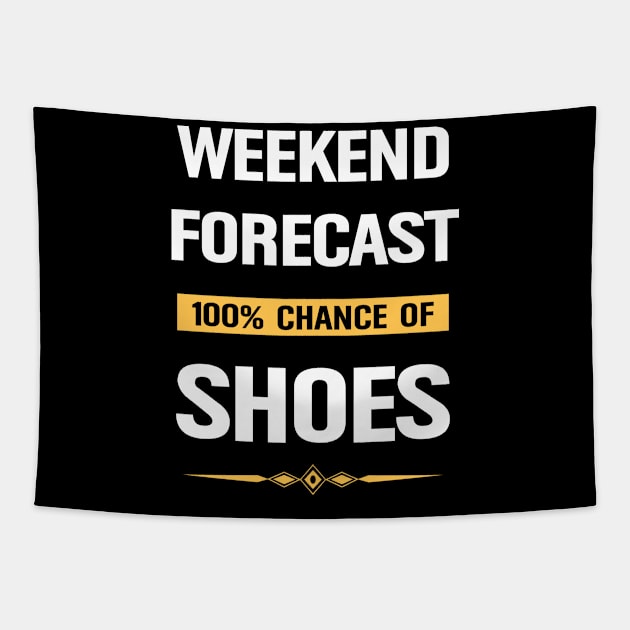 Weekend Forecast Shoes Collect Collecting Collector Collection Tapestry by Happy Life