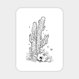 Cactus and Skull Magnet