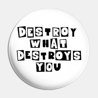 Destroy What Destroys You: Punk Wisdom Collection Pin