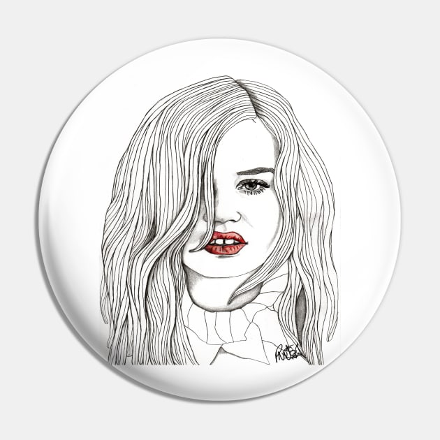 Georgia with Red Lips Pin by paulnelsonesch