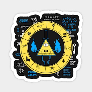 Gravity Falls - Bill Cipher Zodiac Magnet