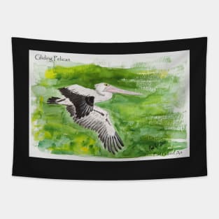 Gliding Pelican Tapestry