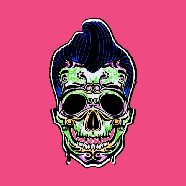Sugar Skull Rockabilly by KramerArt