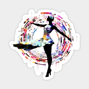 Woman Dancing Dance Performance Abstract Magnet