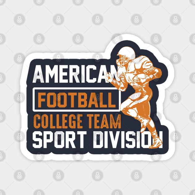 American Football College Team Sport Division Magnet by monstercute