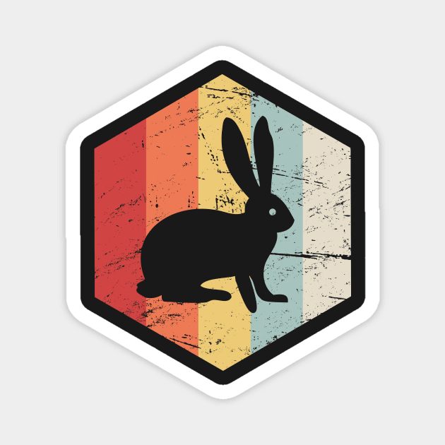 Retro 70s Rabbit Magnet by MeatMan