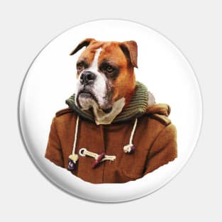 Boxer Dog Portrait Pin