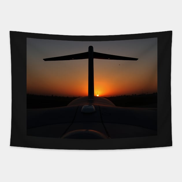 T-tail Sunrise Tapestry by RichardGibb