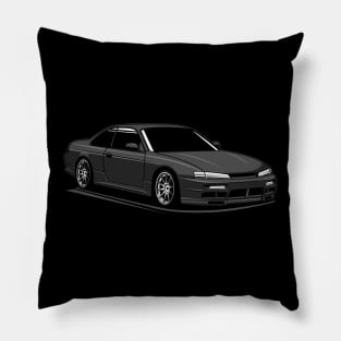 jdm silvia black 1 Pillow