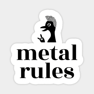 Metal Rules Cool Duck Quack Magnet