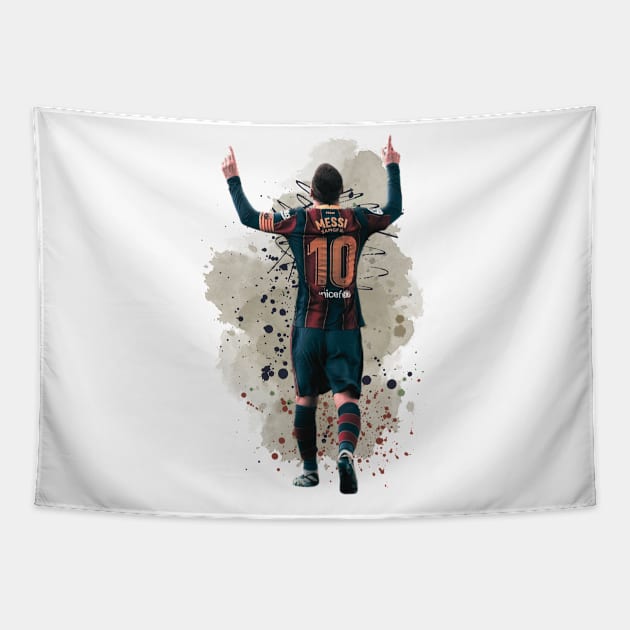 Leo Messi Barca Tapestry by Lottz_Design 