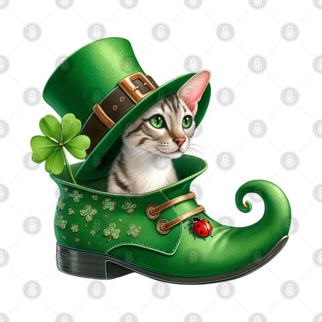 Oriental Shorthair Cat Shoes For Patricks Day by Chromatic Fusion Studio